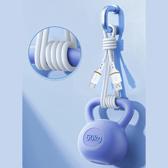 Kabel Dudao L25C USB-C - USB-C silikonowy 60W 1m - biały