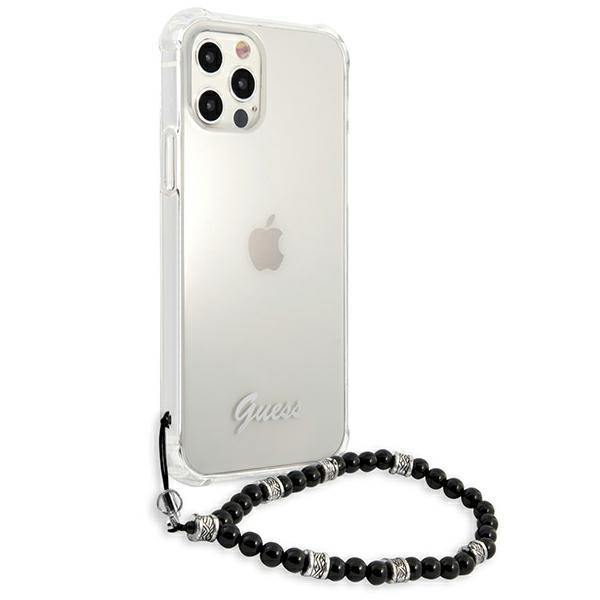 Etui GUESS Apple iPhone 12 12 Pro Black Pearl Bezbarwny Hardcase