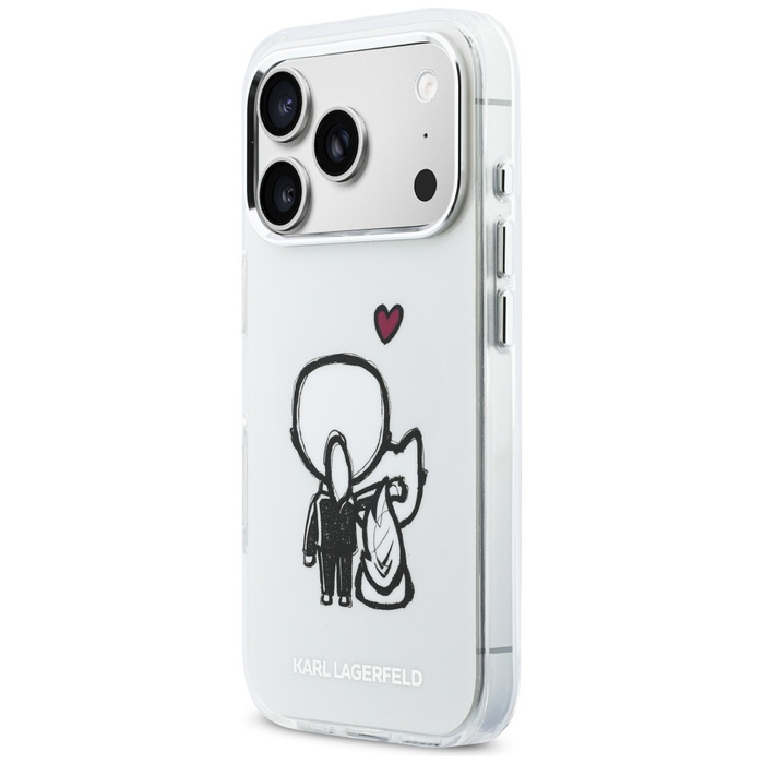 Etui Karl Lagerfeld Karl & Choupette     Back MagSafe do iPhone 17 Pro Max przezroczysty