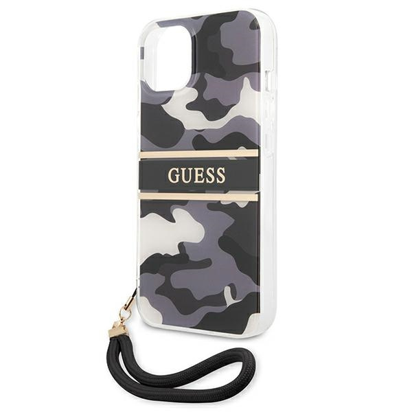 Etui GUESS Apple iPhone 13 Camo Strap Collection Czarny Hardcase
