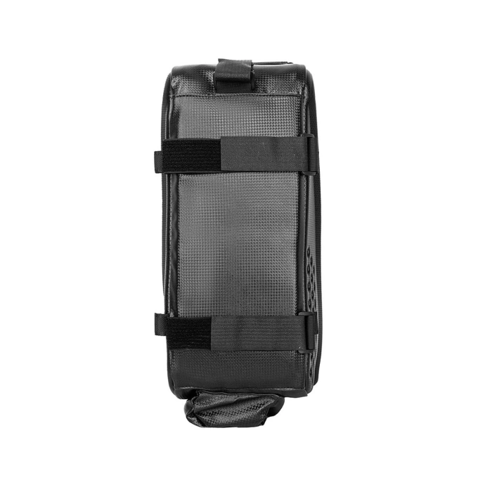 Torba rowerowa WYA36Y7S na bagażnik z długim paskiem i rozszerzanymi kieszeniami bocznymi - czarna