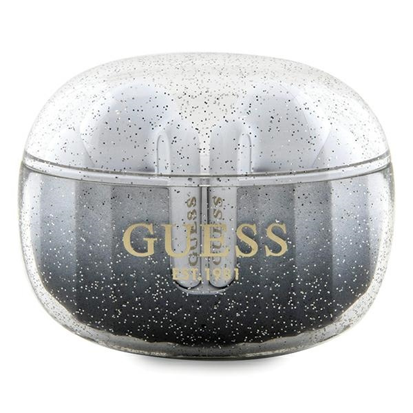 Guess słuchawki Bluetooth GUTWSHDGKEEK TWS + stacja dokująca czarny/black Glitter Gradient