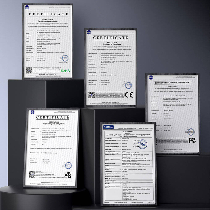 Joyroom ładowarka GaN 67W 4 porty (2x USB, 2x USB C) czarna (TCG02) + kabel USB C – USB C 100W 1.2m