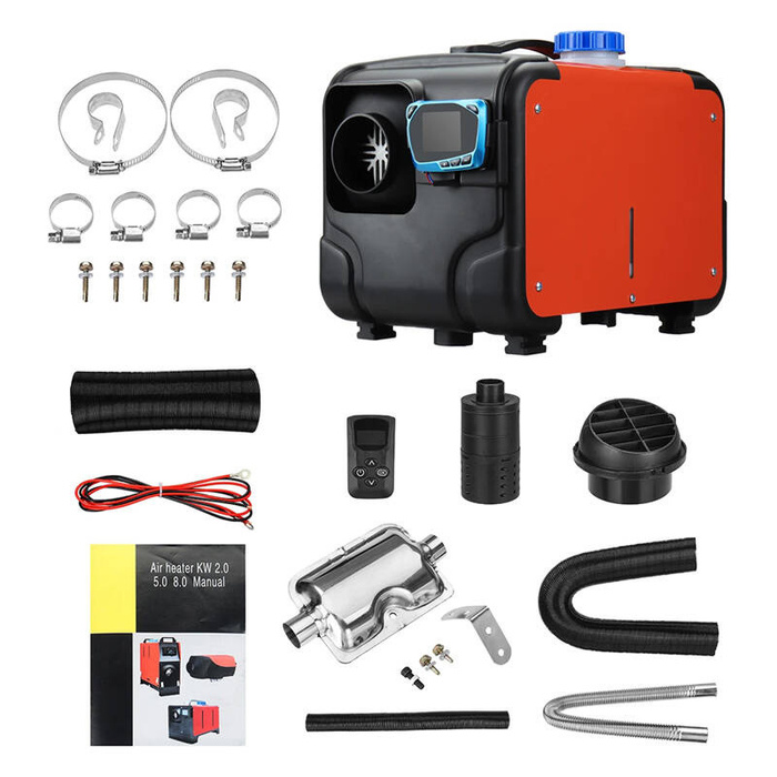 Ogrzewanie postojowe / nagrzewnica Blitzwolf BW-AH-H2B-BT, 5kw z wejściem AC sterowane aplikacją + adapter + kontroler z wyświetlaczem + Bluetooth