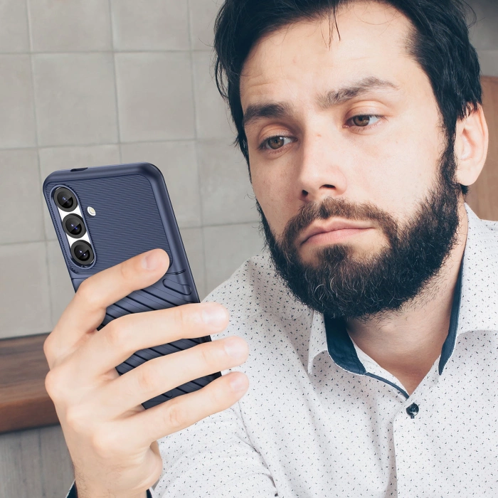 Thunder Case etui do Samsung Galaxy S25 silikonowy pancerny pokrowiec - niebieski