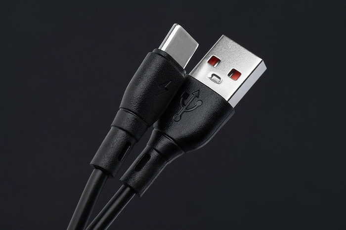 Kabel USB A do USB C Blue Star 3A 60W ECO 1 m PJ68-25-3 czarny