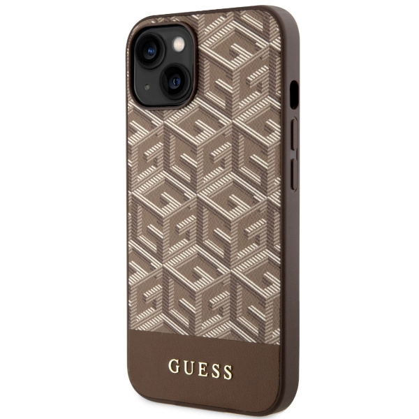 Etui Guess GUHMP14MHGCFSEW iPhone 14 Plus 6,7" brązowy/brown hard case GCube Stripes MagSafe Case