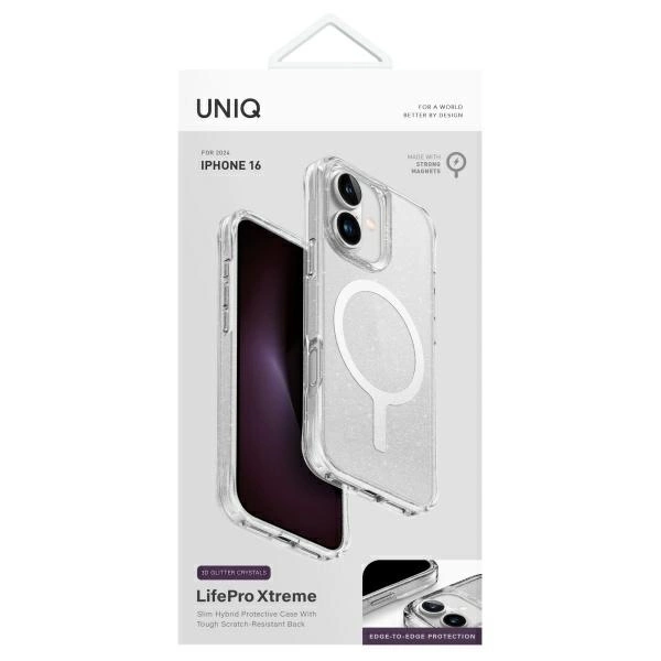 UNIQ etui LifePro Xtreme iPhone 16 6.1" Magclick Charging przezroczysty/lucent