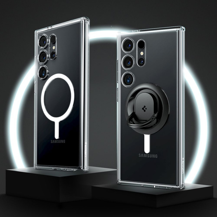 Etui Spigen Ultra Hybrid Onetap Ring Magsafe Samsung Galaxy S24 Ultra White Case