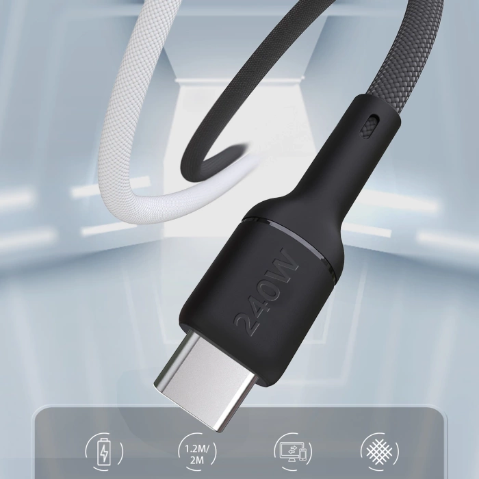 Kabel Dudao L9C Max 240W PD USB-C - USB-C 2m - czarny