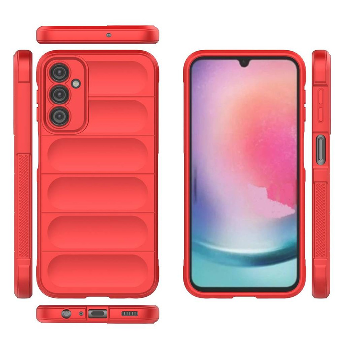 Etui Magic Shield Case etui do Samsung Galaxy A24 4G elastyczny pancerny pokrowiec czerwone Case