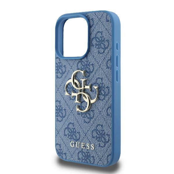 Etui Guess iPhone 16 Pro 6.3" niebieski/blue hardcase 4G Big Logo