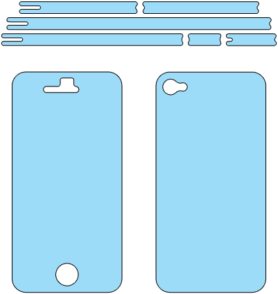 WRAPSOL Folia iPhone 4 4S Front TYŁ Boki