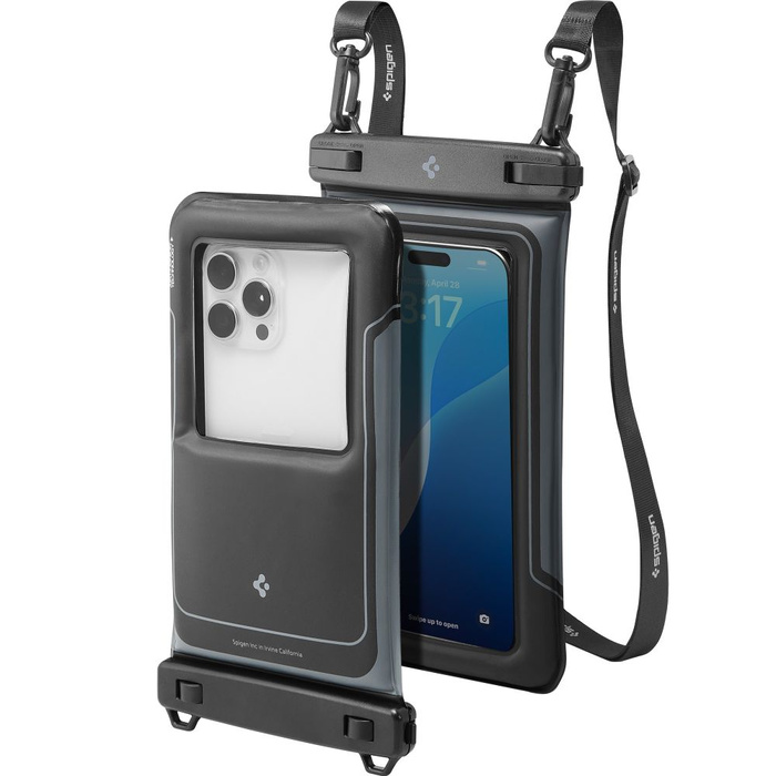 WODOODPORNE ETUI SPIGEN A611P PŁYWAJĄCE UNIWERSALNE 2-PACK MATOWE CZARNE