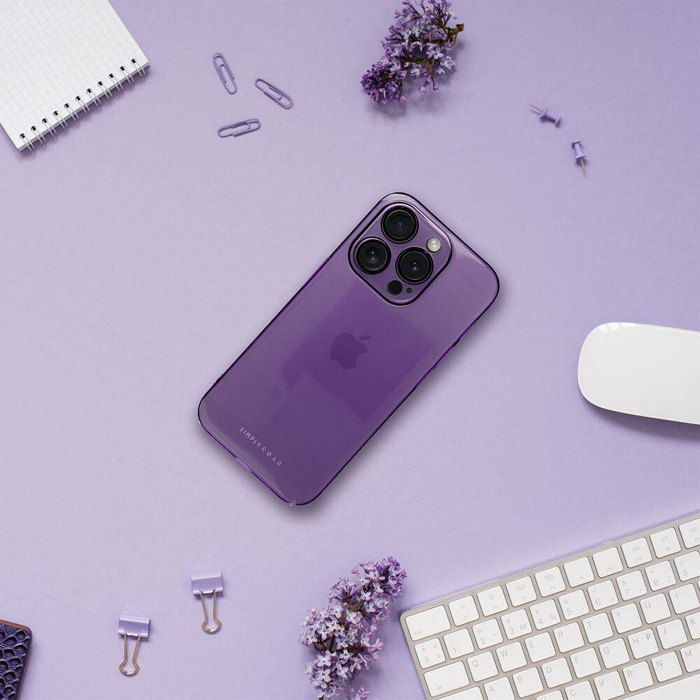 ROAR futerał PURE SIMPLE FIT do IPHONE 14 Plus Fioletowy