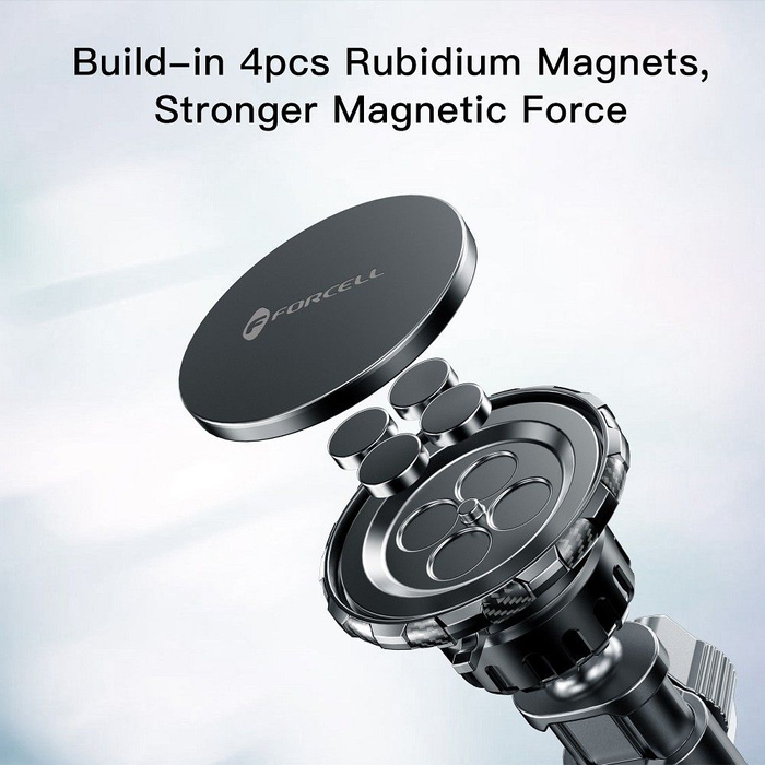 FORCELL F-Grip Excelence uchwyt samochodowy do szyby/deski/kratki magnetyczny czarny