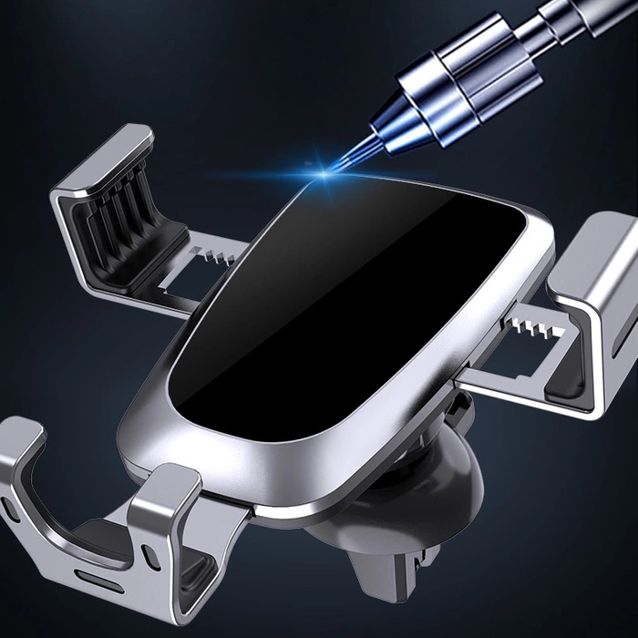 Grawitacyjny uchwyt samochodowy do smartfona na kratkę nawiewu niebieski (YC08)