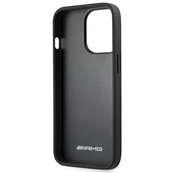 Etui AMG AMHCP14XGSEBK iPhone 14 Pro Max 6,7" czarny/black hardcase Leather Debossed Lines