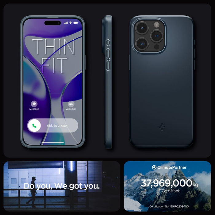 Etui Spigen Thin Fit iPhone 15 Pro Metal Slate Case