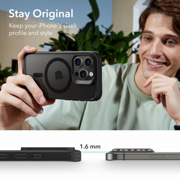 Etui Esr Ch Halolock Magsafe Iphone 15 Pro Max Frosted Black Case