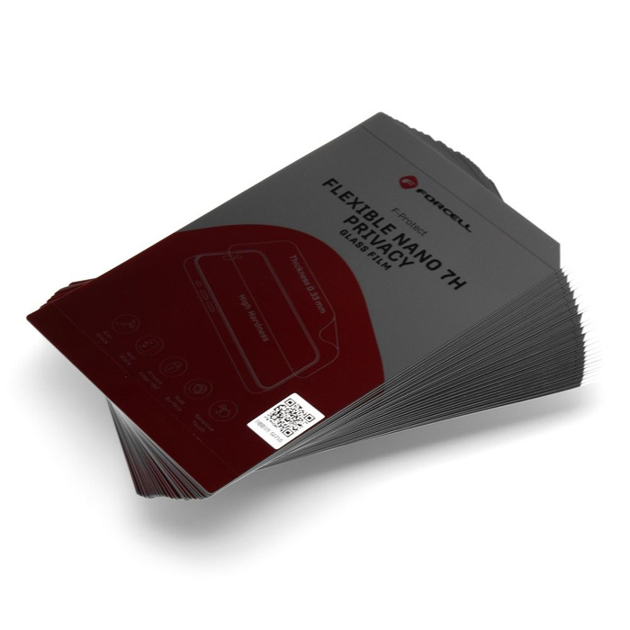 Folia hybrydowa nano glass do cięcia do plotera Forcell F-Protect Flexible NANO 7H PRIVACY 196 x 125 mm 25 sztuk