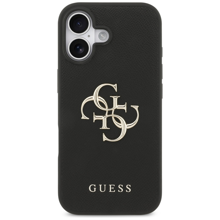 Etui Guess Grained Big 4G & Classic Logo do iPhone 17 czarny