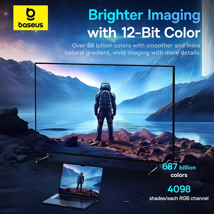 Adapter USB-C - DP Baseus 8K 1,5m (czarny)