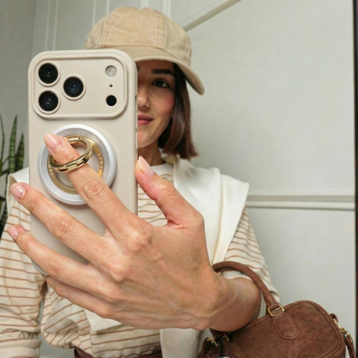 TECH-PROTECT MMR700 LAMANO MAGNETIC MAGSAFE PHONE RING TITANIUM/GOLD