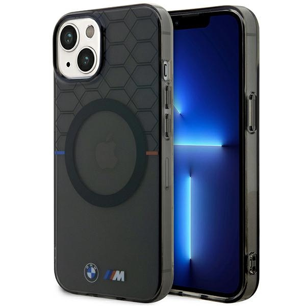 Etui BMW BMHMP13MHGPK iPhone 13 / 14 / 15 6.1" szary/grey Pattern MagSafe Case