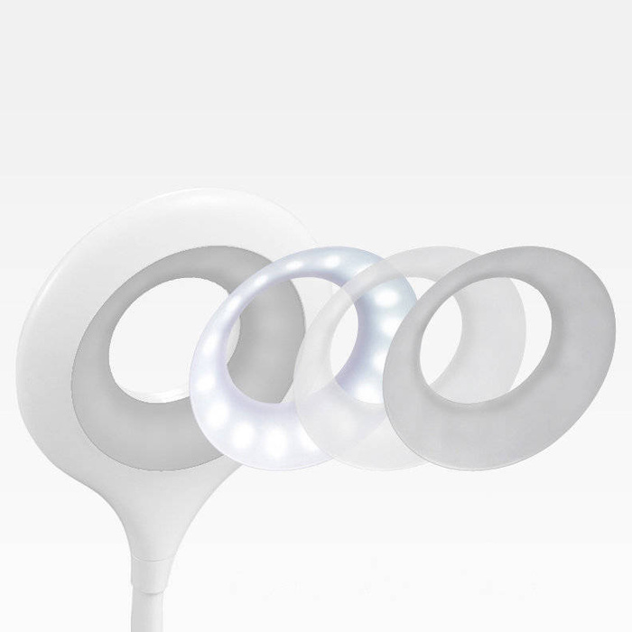 Bezprzewodowa lampka LED do czytania z klipsem + kabel micro USB biały
