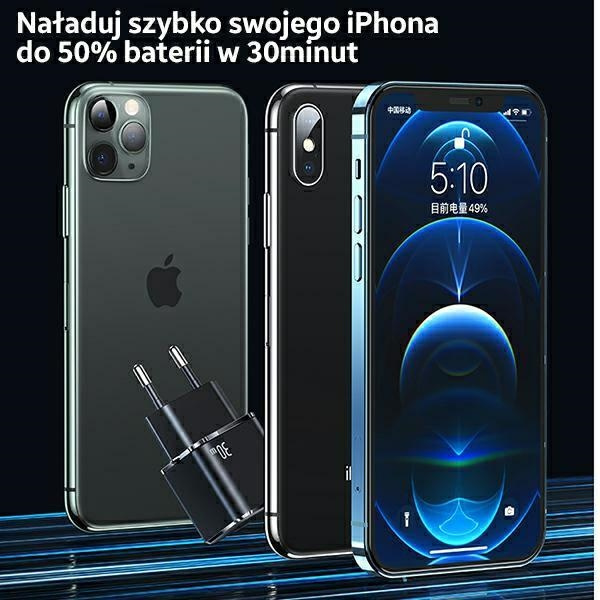 Ładowarka USAMS USB-C Lightning 30W PD3.0 +QC3.0 Fast Charging +kabel U63 USB-C/Lightning czarny