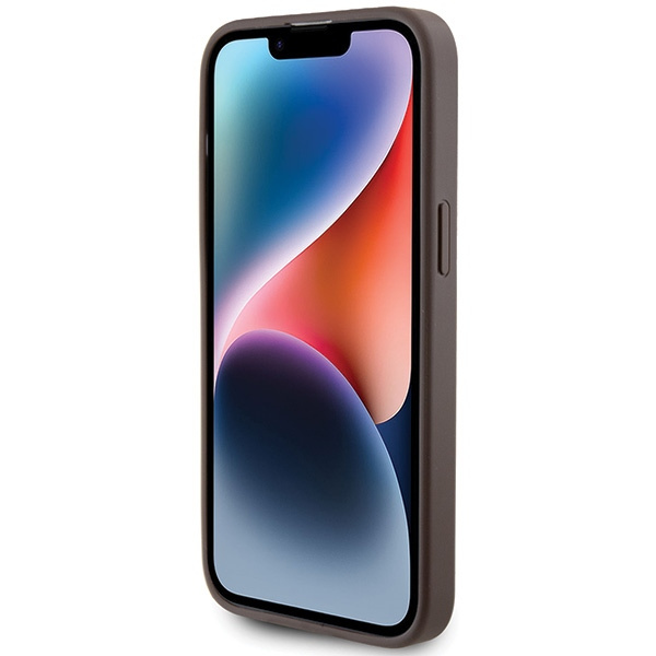 Etui Guess GUHCP15XG4GFBR iPhone 15 Pro Max 6.7" brązowy/brown hard case 4G Metal Gold Logo Case