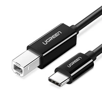 Kabel USB-C do USB-B 2.0 (do drukarki) Ugreen US370, 2m (czarny)