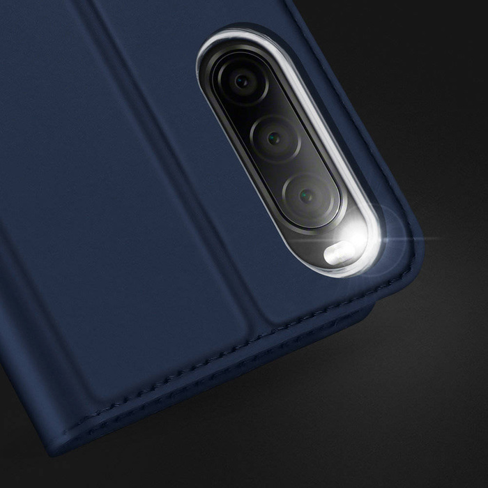 Etui Dux Ducis Skin Pro etui do Sony Xperia 10 V pokrowiec z klapką portfel na kartę podstawka czarne Case