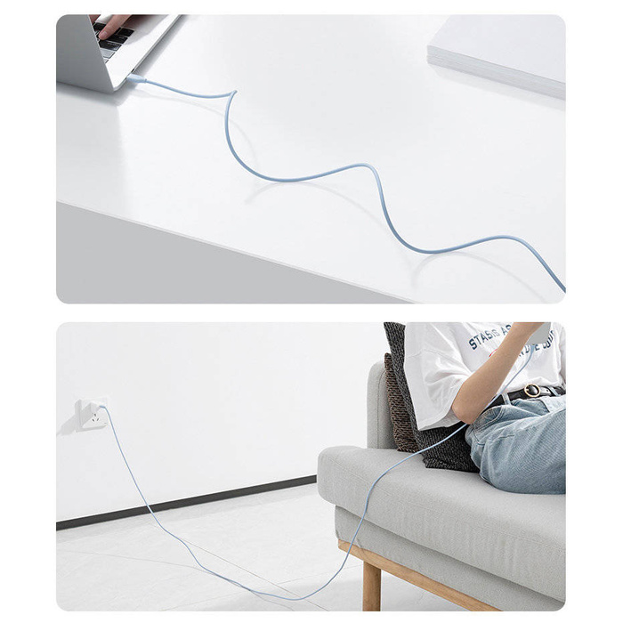 Baseus kabel, przewód USB Typ C – Lightning 20W długość 1,2 m Jelly Liquid Silica Gel – czarny