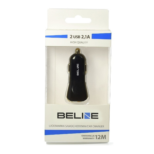 Beline Ład. sam. 2xUSB 2,1A czarna/black (only head)