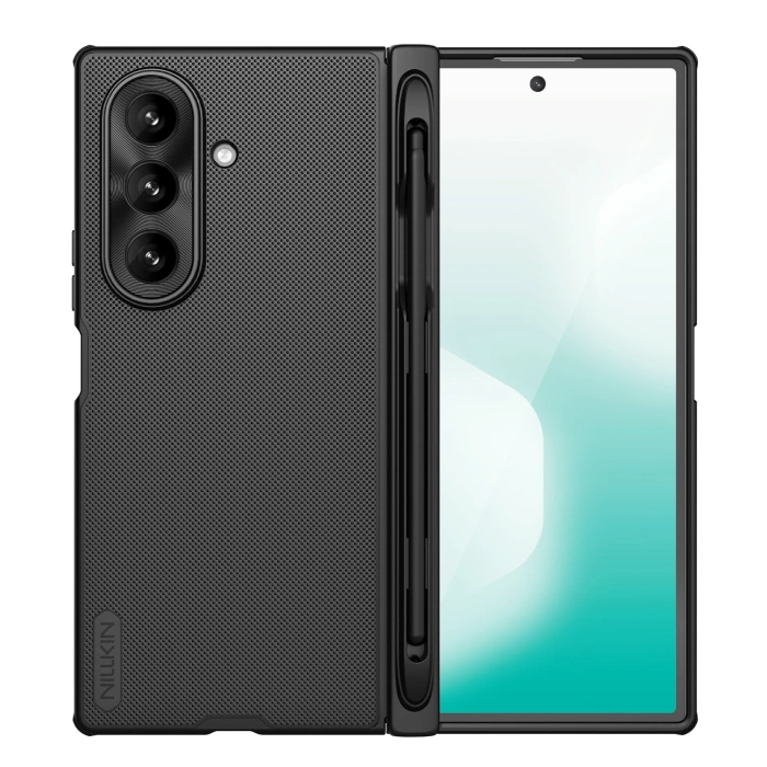 Etui Nillkin Super Frosted Shield Fold na Samsung Galaxy Z Fold 7 z miejscem na S Pen - czarne