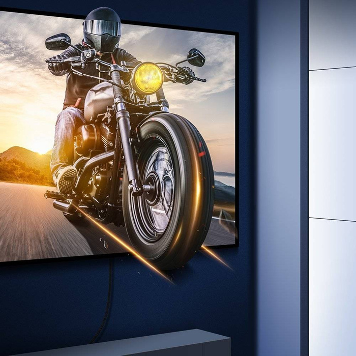Baseus kabel HDMI 2.1 8K 60 Hz 48 Gbps / 4K 120 Hz / 2K 144 Hz 3D eARC QMS Dynamic HDR VRR ALLM 3m czarny (CAKGQ-L01)