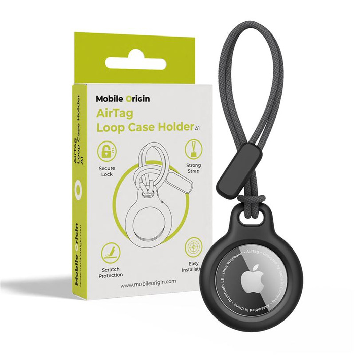 Mobile Origin Airtag Loop Case Holder A1, black