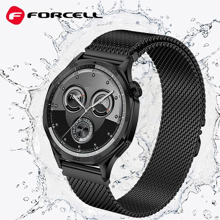 Pasek do Samsung Galaxy Watch Forcell F-Design FS10 magnetyczny stal 20 mm złoty