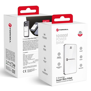 Powerbank zgodny z MagSafe Forcell F-Energy SuperSlim F10K8 QC4.0 PD3.0 15W 10000 mAh biały 0INT
