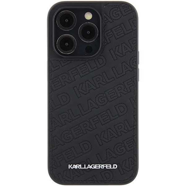 Etui Karl Lagerfeld KLHCP15LPQKPMK iPhone 15 Pro 6.1" czarny/black hardcase Quilted K Pattern Case