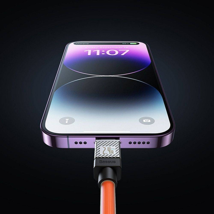 BASEUS kabel USB do Apple Lightning 8-pin CoolPlay 2,4A 2m pomarańczowy CAKW000507