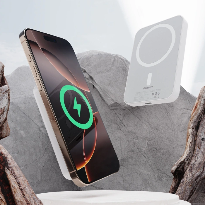 Powerbank Dudao K26S 5000mAh 20W USB-A / USB-C / MagSafe - biały