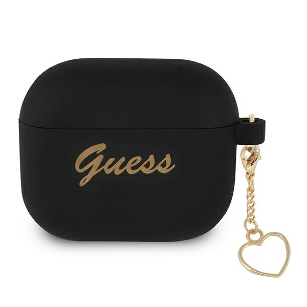 Etui GUESS Apple AirPods 3 Cover Silicone Charm Collection Czarny Case