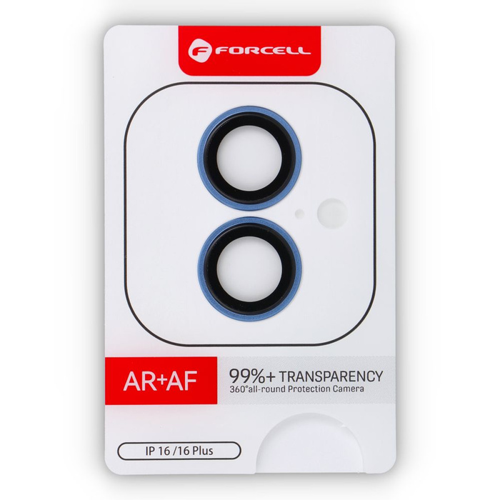 Szkło hartowane na aparat do iPhone 16 / 16 Plus Forcell Premium ultramaryna