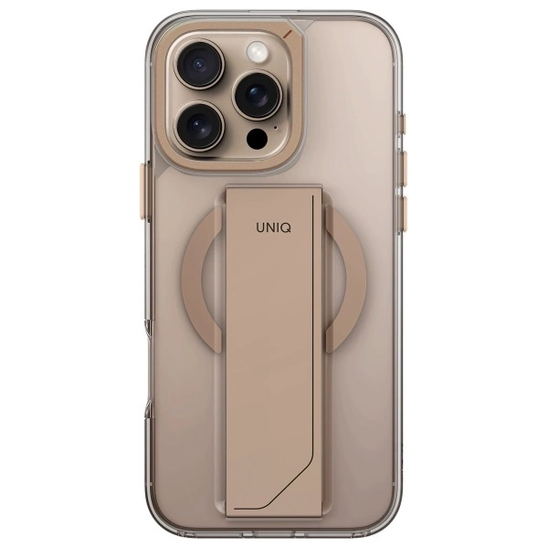 Etui UNIQ Heldro Max iPhone 16 Pro 6.3" Magclick Charging złoty/taupe gold