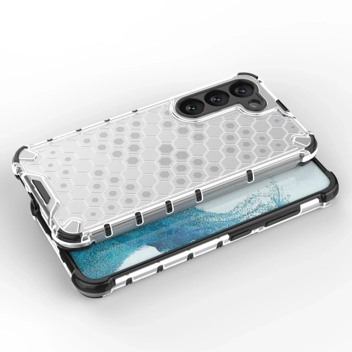 Honeycomb etui do Samsung Galaxy S23 pancerny hybrydowy pokrowiec niebieskie
