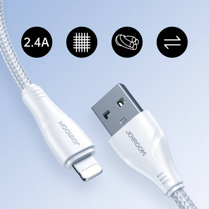 Joyroom kabel USB - Lightning 2.4A Surpass Series 2 m biały (S-UL012A11)