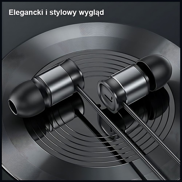 USAMS Słuchawki EP-46 jack 3,5 mm czarny/black 1,2m HSEP4601